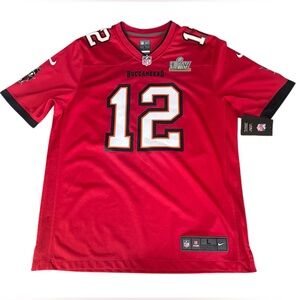 NWT Nike Men Tampa Bay Buccaneers Tom Brady Super Bowl Jersey Sz L